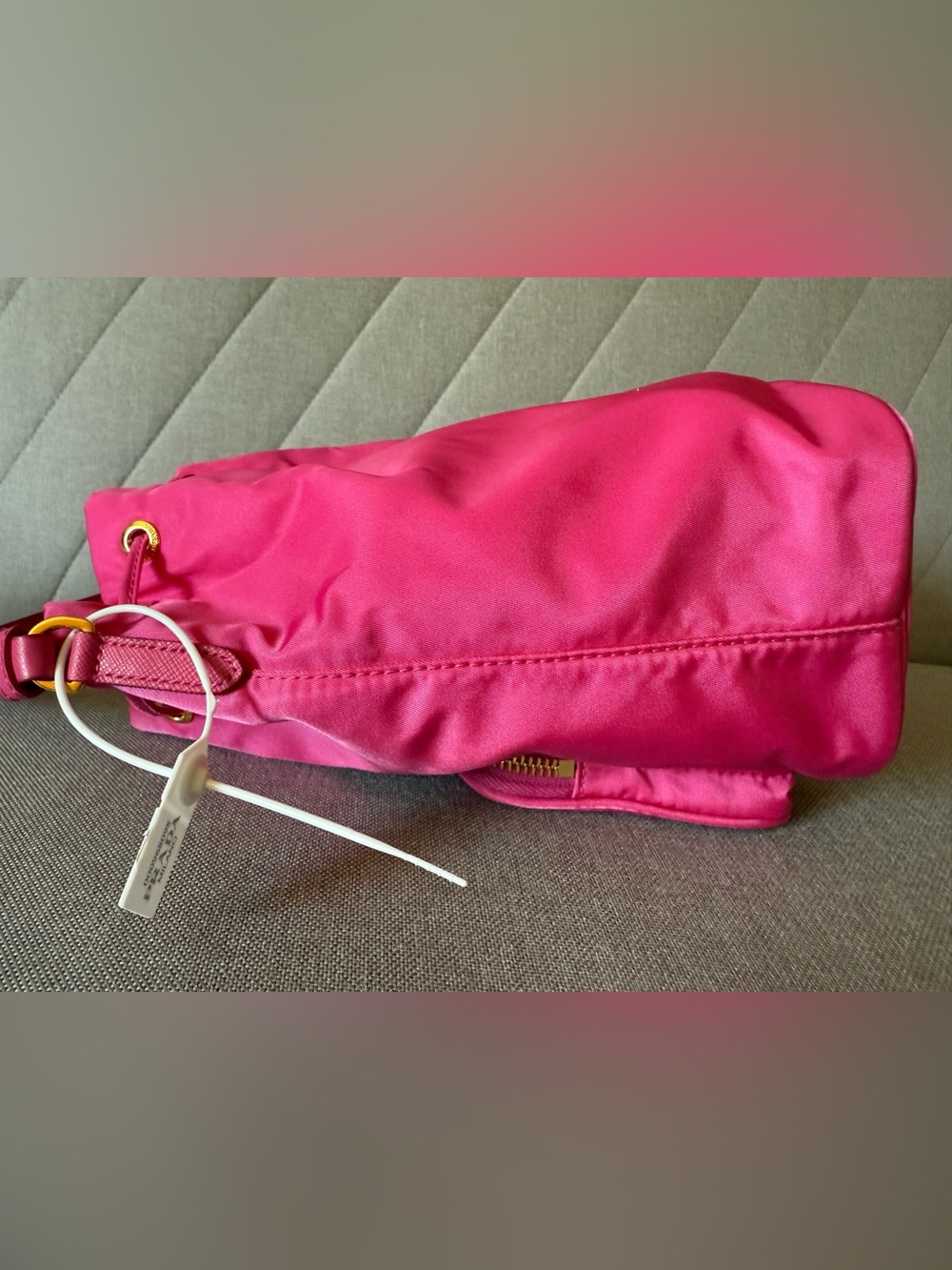 Auth Prada Duet Re-Nylon Bucket Bag - Picture 4 of 14